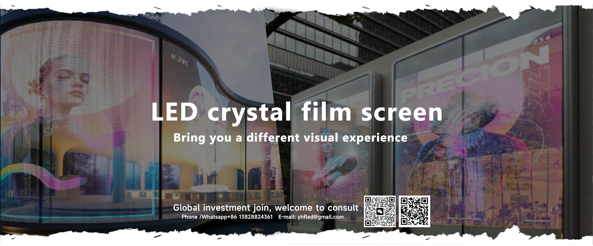 led crystal film screen 